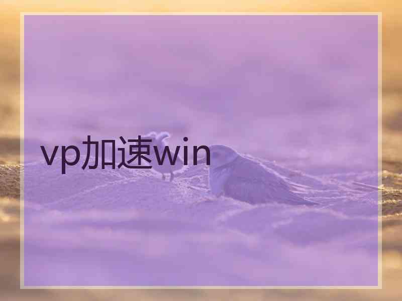 vp加速win