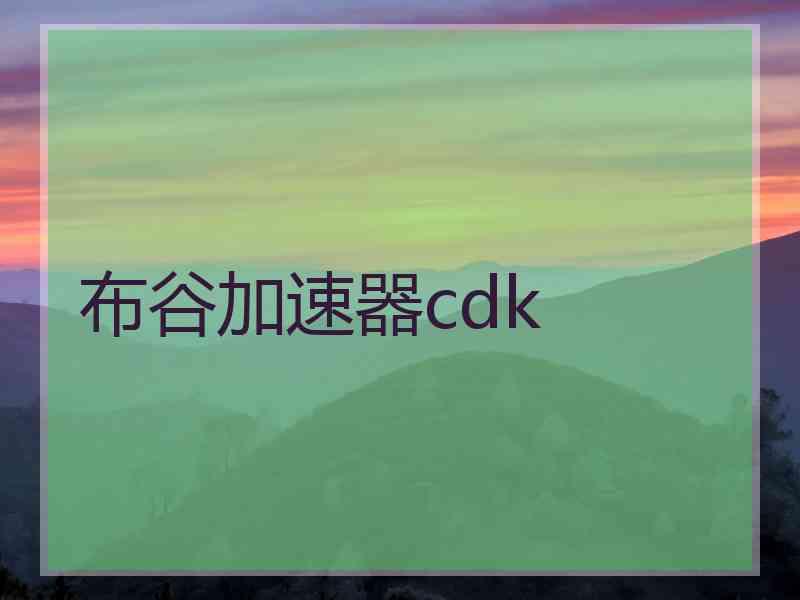 布谷加速器cdk