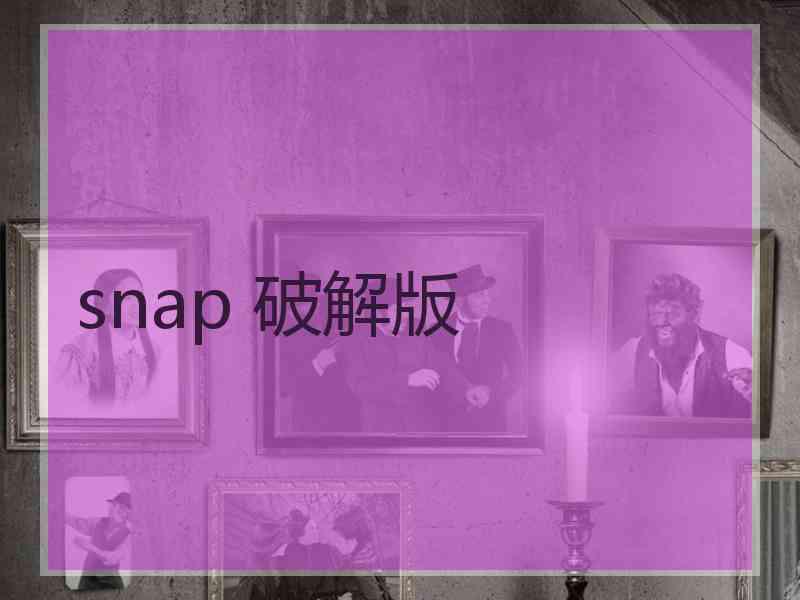 snap 破解版