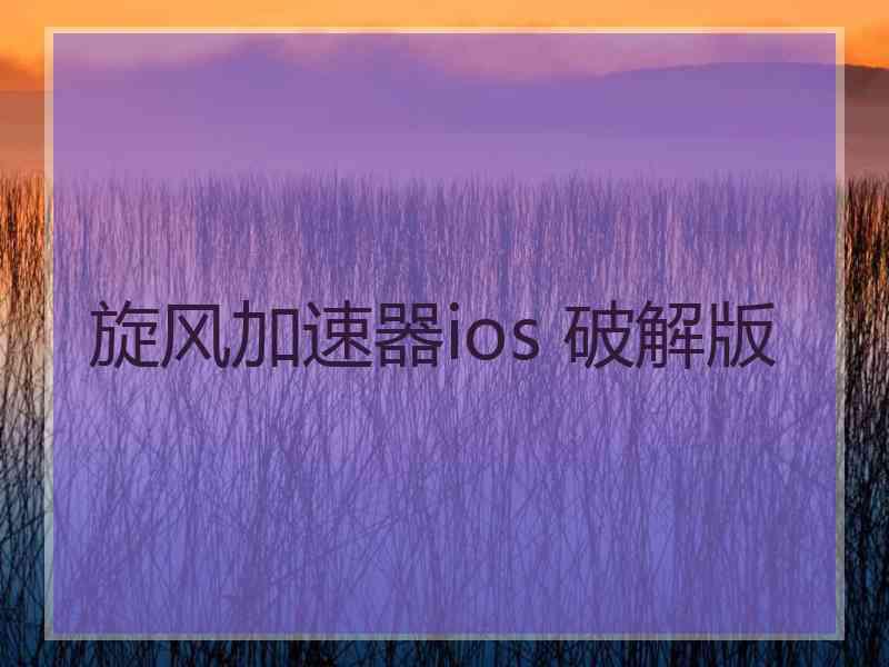 旋风加速器ios 破解版