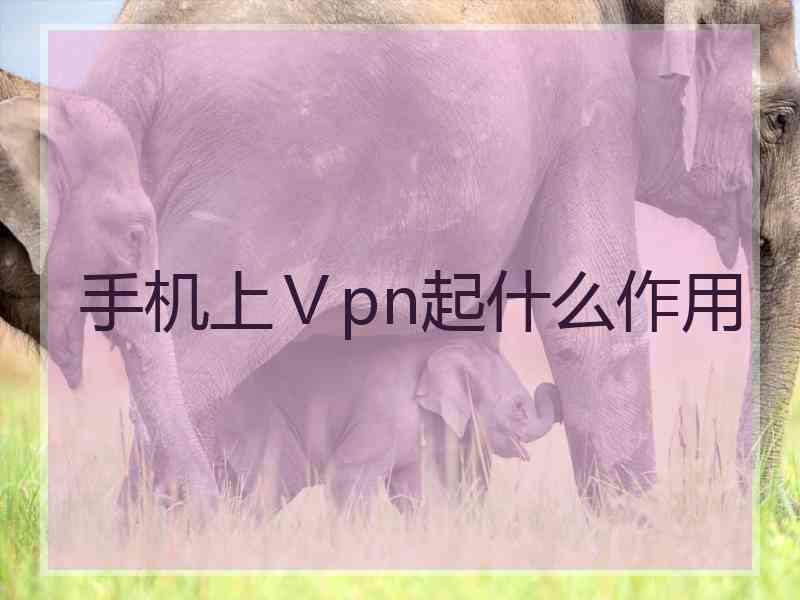 手机上Ⅴpn起什么作用