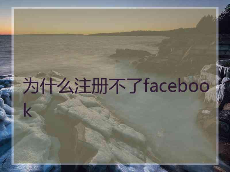 为什么注册不了facebook