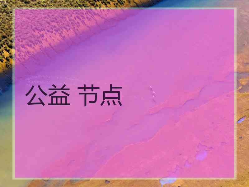 公益 节点