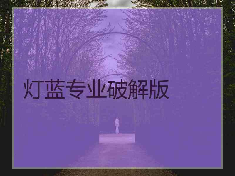 灯蓝专业破解版