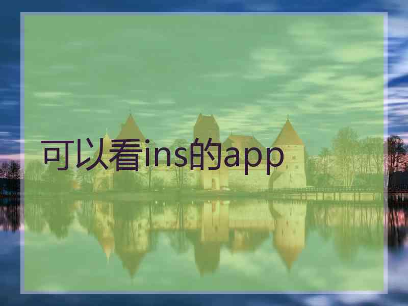 可以看ins的app