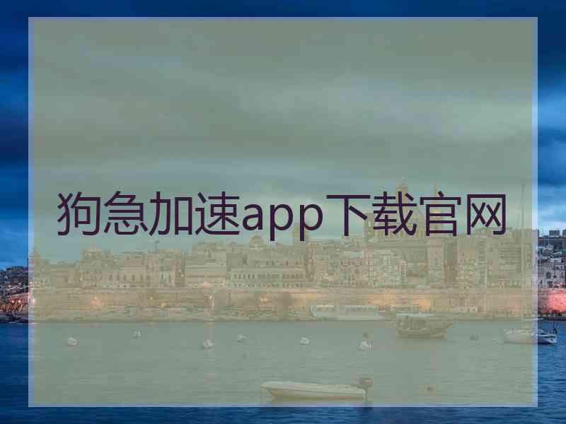 狗急加速app下载官网