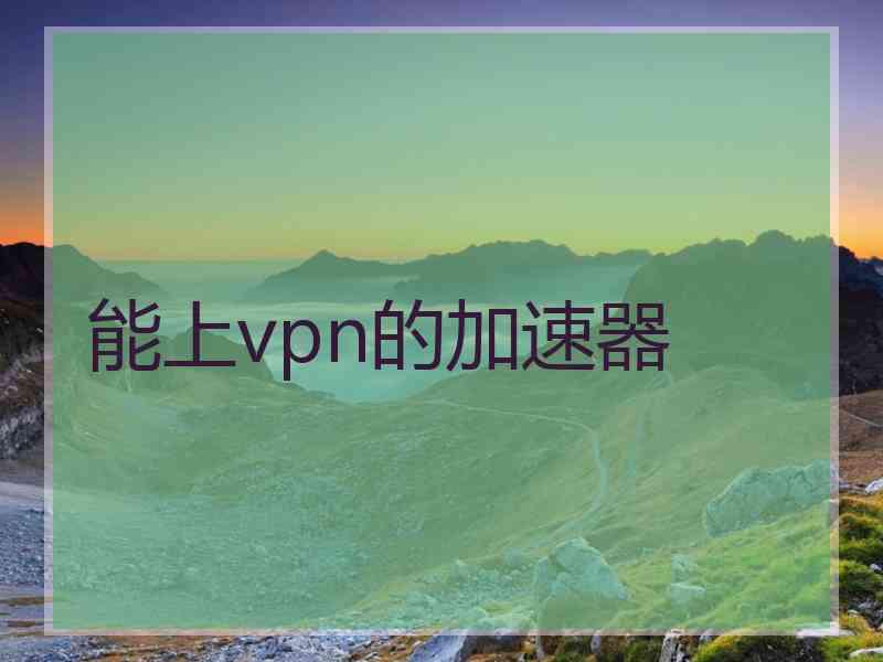 能上vpn的加速器