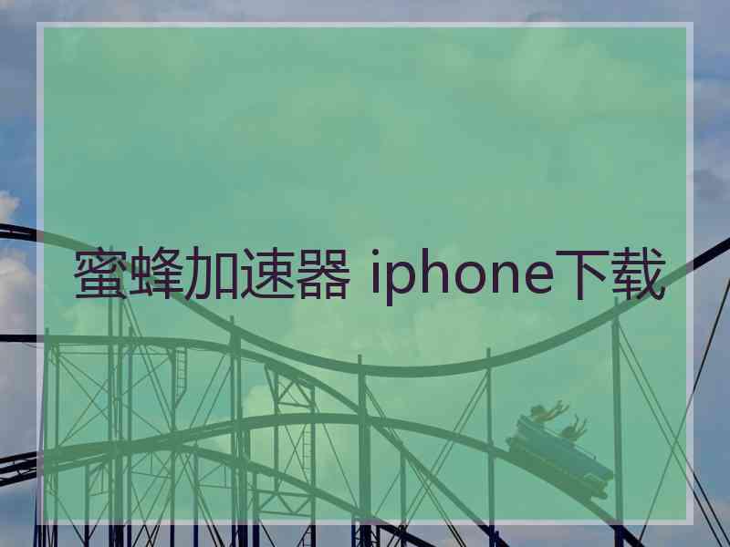 蜜蜂加速器 iphone下载