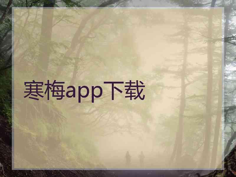 寒梅app下载