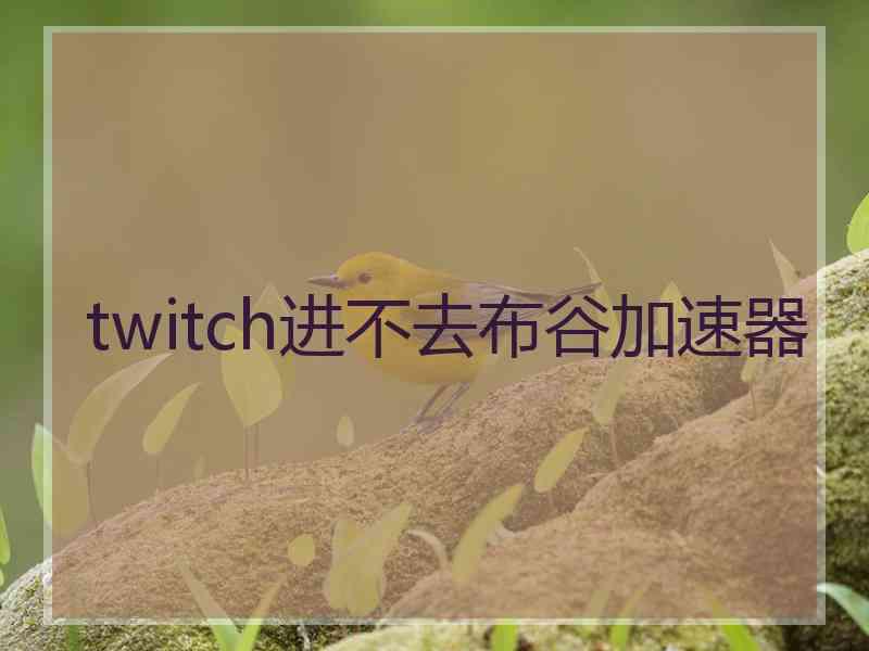 twitch进不去布谷加速器