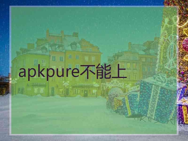 apkpure不能上