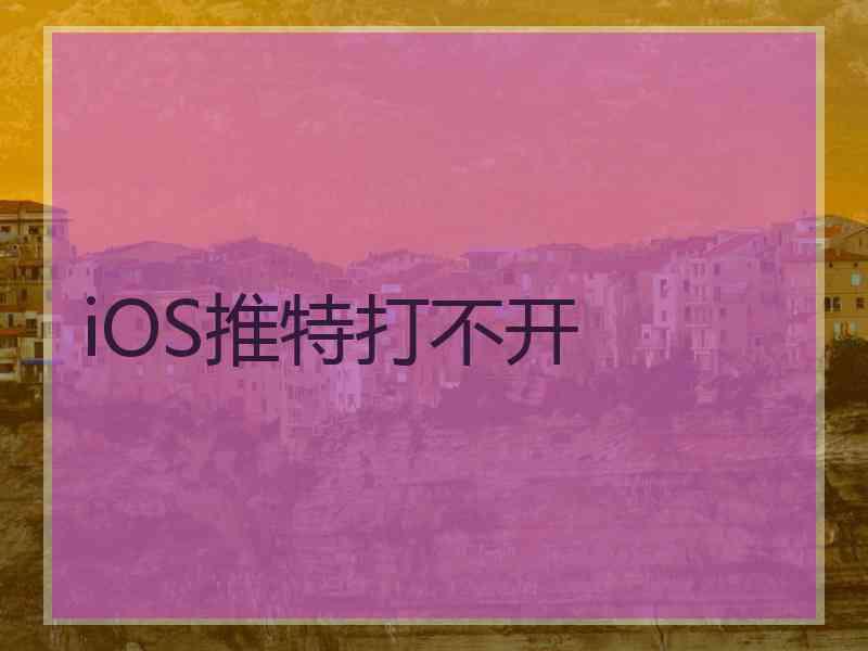 iOS推特打不开