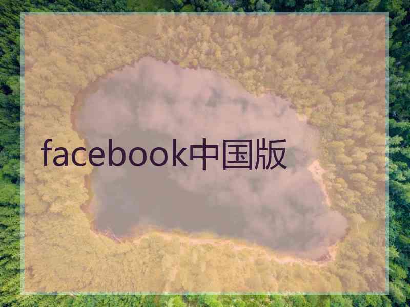 facebook中国版