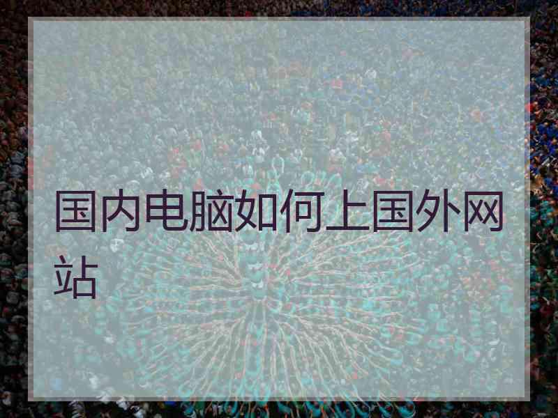 国内电脑如何上国外网站