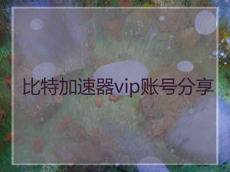 比特加速器vip账号分享