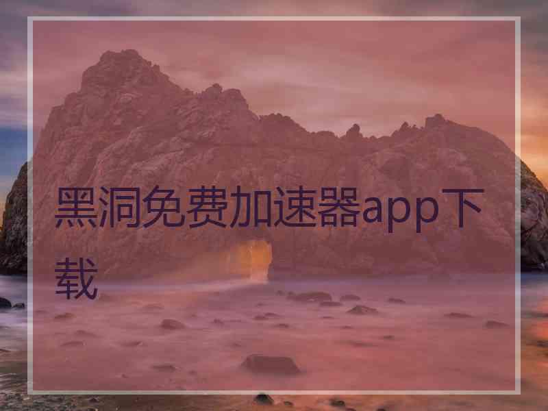 黑洞免费加速器app下载