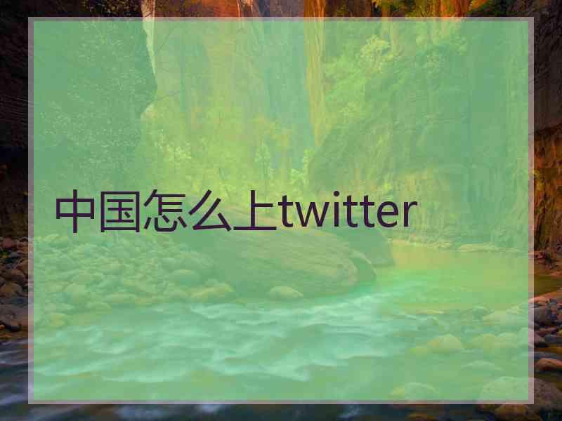 中国怎么上twitter