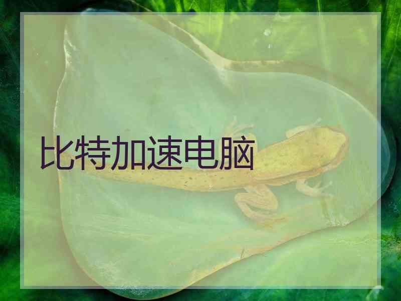 比特加速电脑