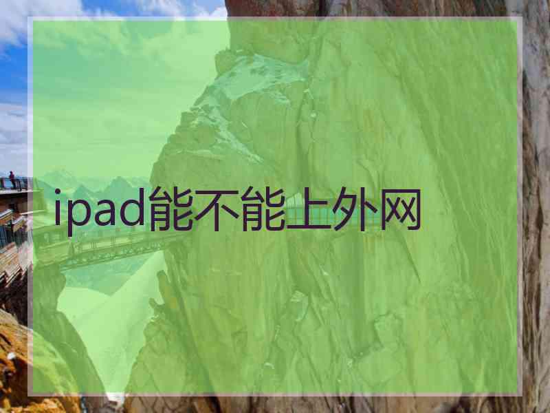 ipad能不能上外网