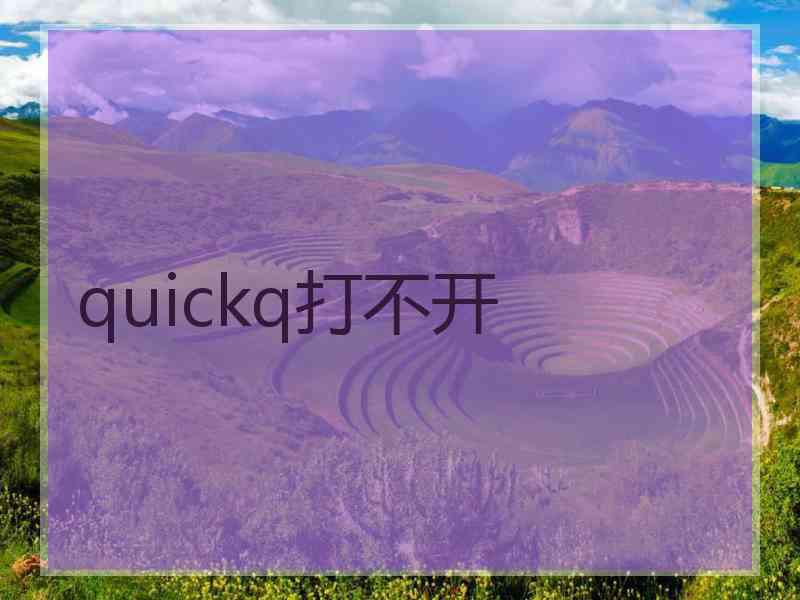 quickq打不开