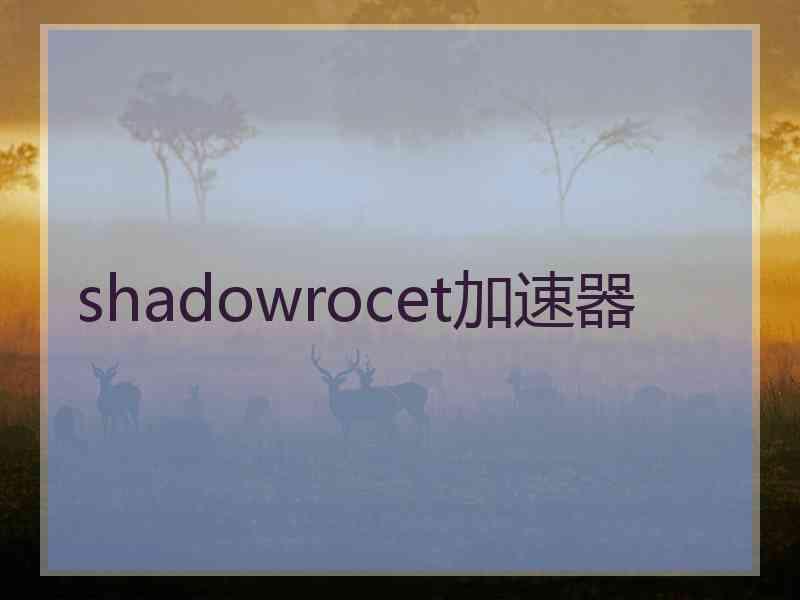 shadowrocet加速器