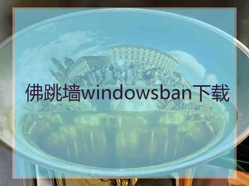 佛跳墙windowsban下载