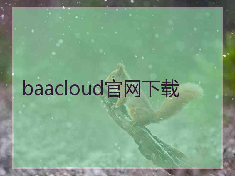 baacloud官网下载