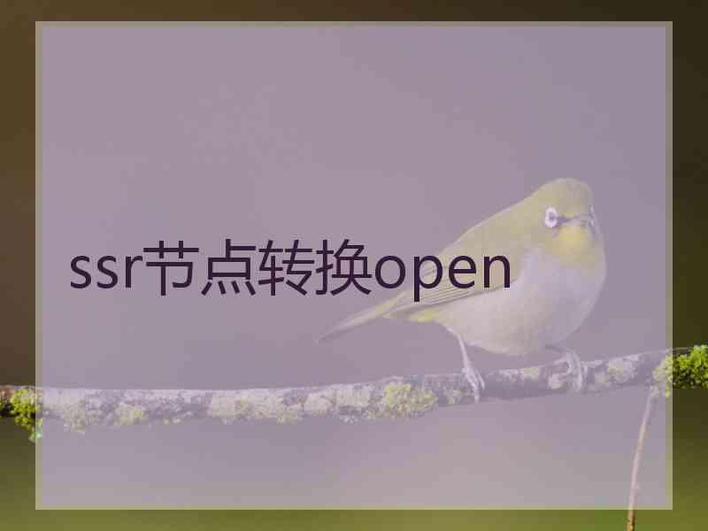 ssr节点转换open