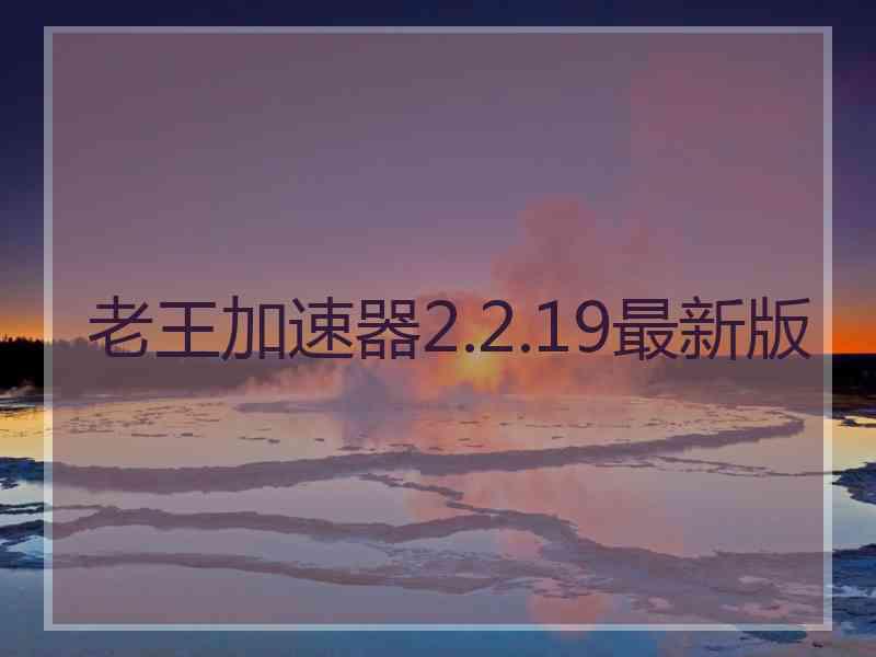 老王加速器2.2.19最新版