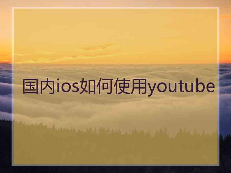 国内ios如何使用youtube