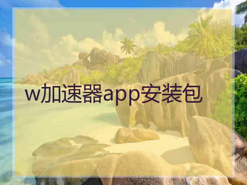 w加速器app安装包