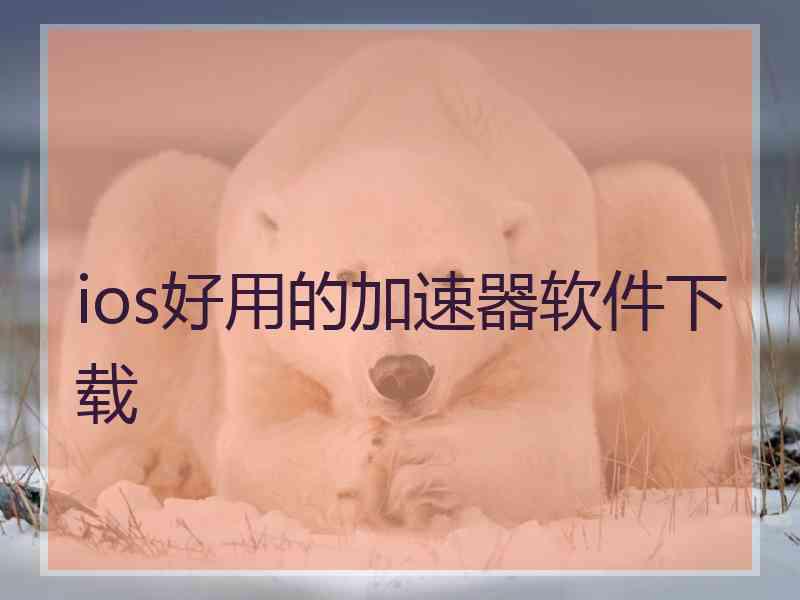 ios好用的加速器软件下载