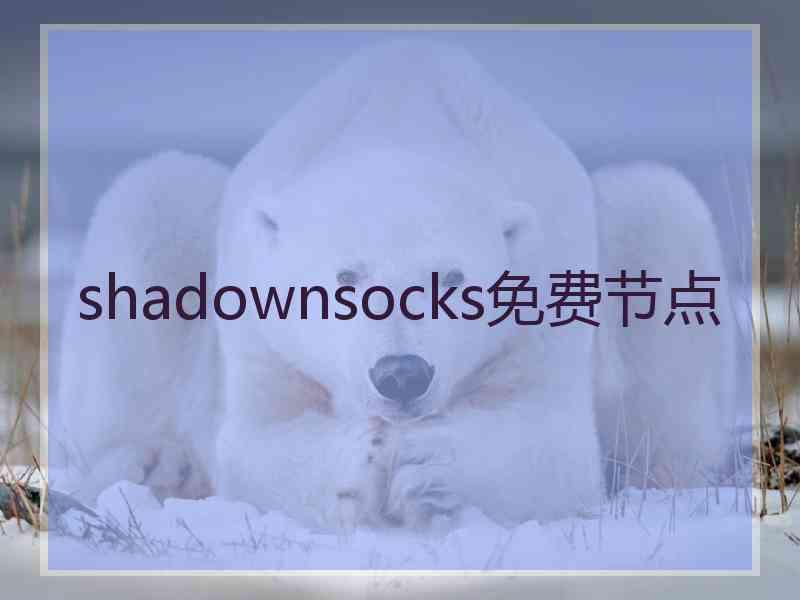 shadownsocks免费节点