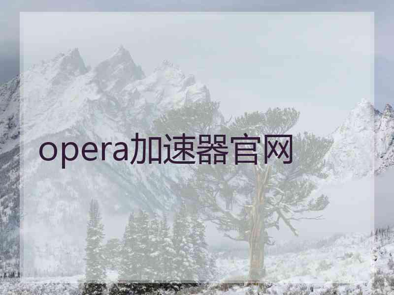 opera加速器官网