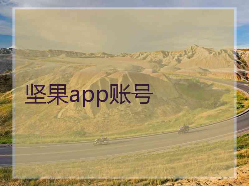 坚果app账号