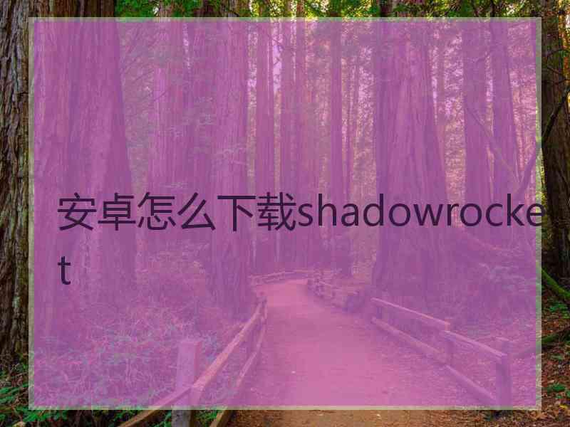 安卓怎么下载shadowrocket