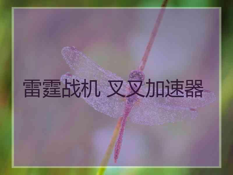 雷霆战机 叉叉加速器