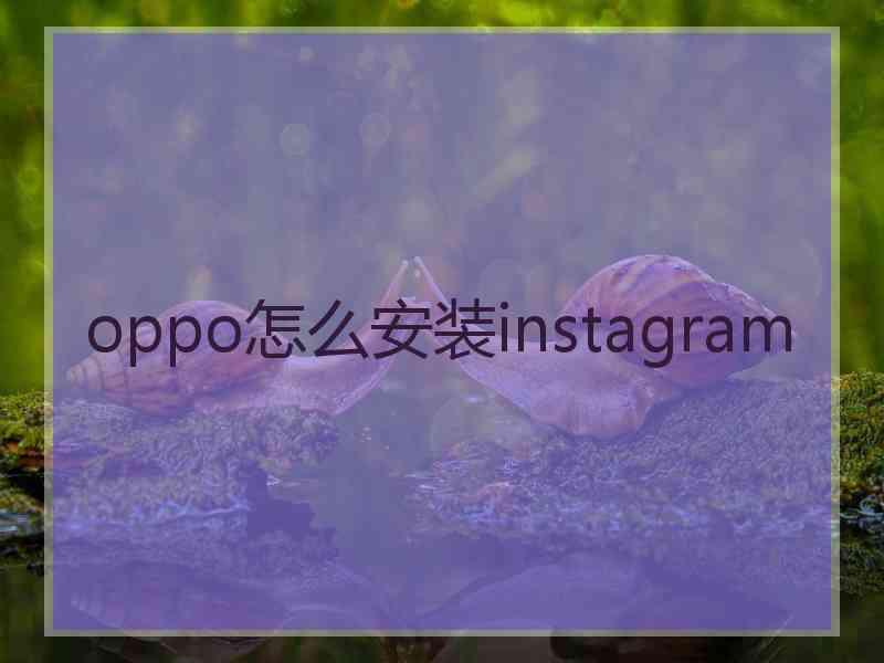 oppo怎么安装instagram