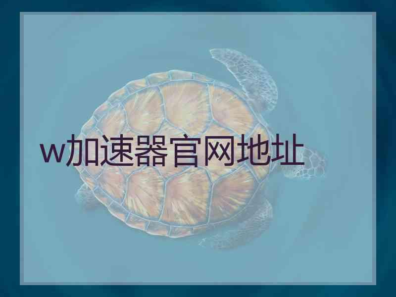 w加速器官网地址