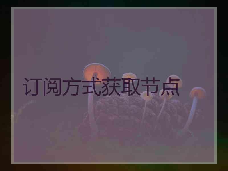 订阅方式获取节点