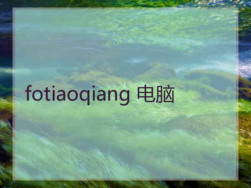 fotiaoqiang 电脑