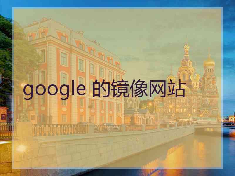 google 的镜像网站