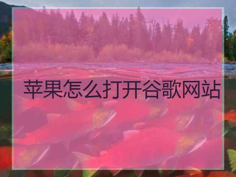 苹果怎么打开谷歌网站