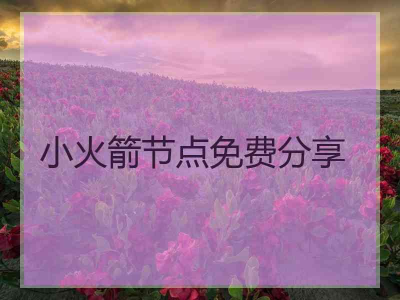 小火箭节点免费分享