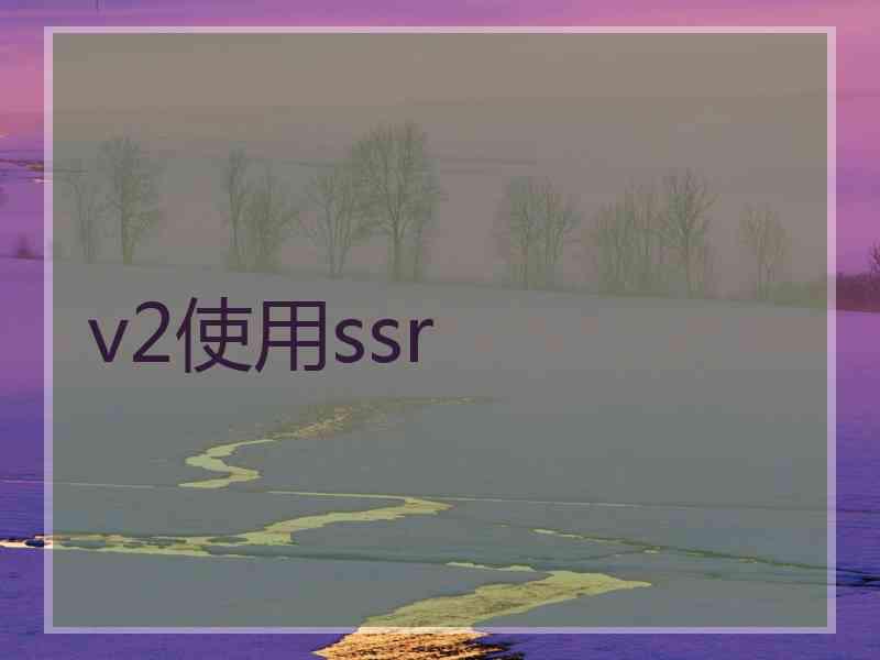 v2使用ssr