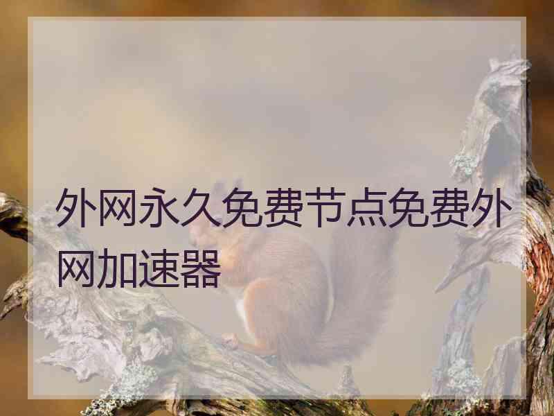 外网永久免费节点免费外网加速器