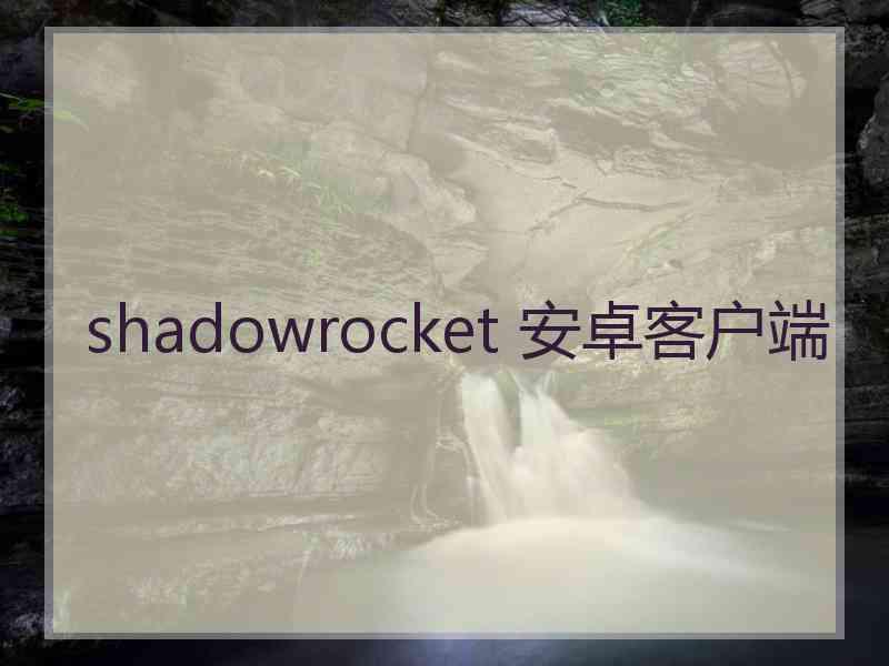 shadowrocket 安卓客户端