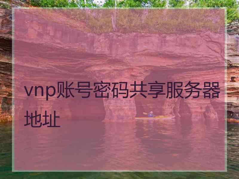 vnp账号密码共享服务器地址