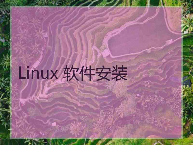 Linux 软件安装