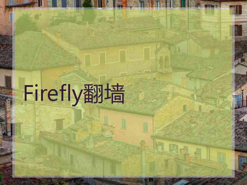 Firefly翻墙